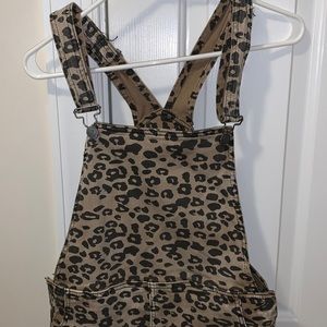 *NWT* Charlotte Russe cheetah print overall dress